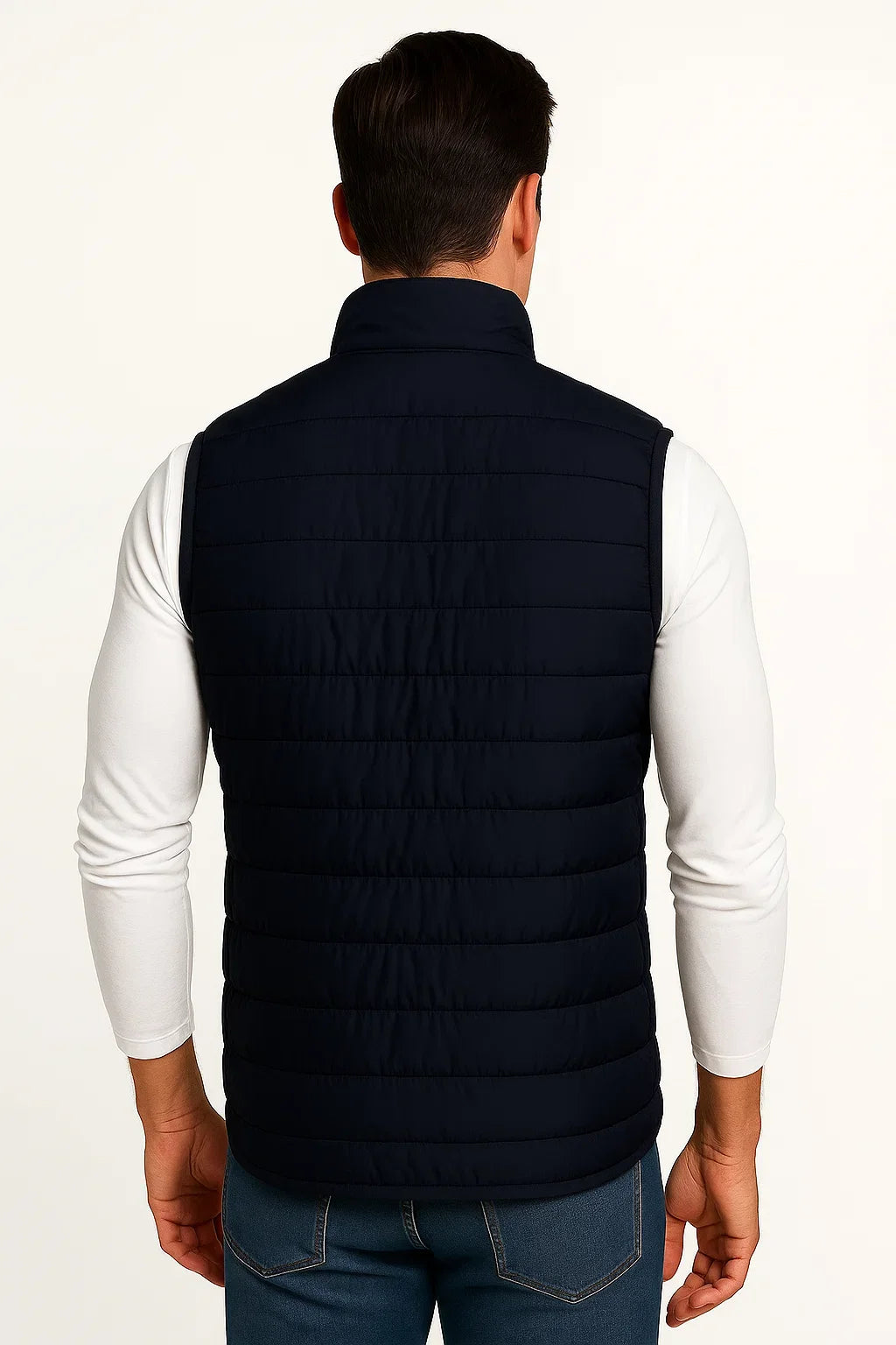 Men's Puffer Vest Cotton-Padded Sleeveless Winter Jacket