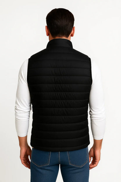 Men's Puffer Vest Cotton-Padded Sleeveless Winter Jacket