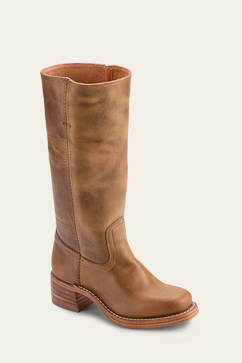 Women's Knee High Boots Black Leather Trendy Durable Design